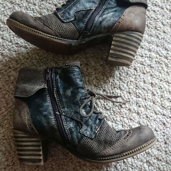 Charme Routard Distressed COMFORT ANKLE BOOTS size 9 - Picture 1 of 12